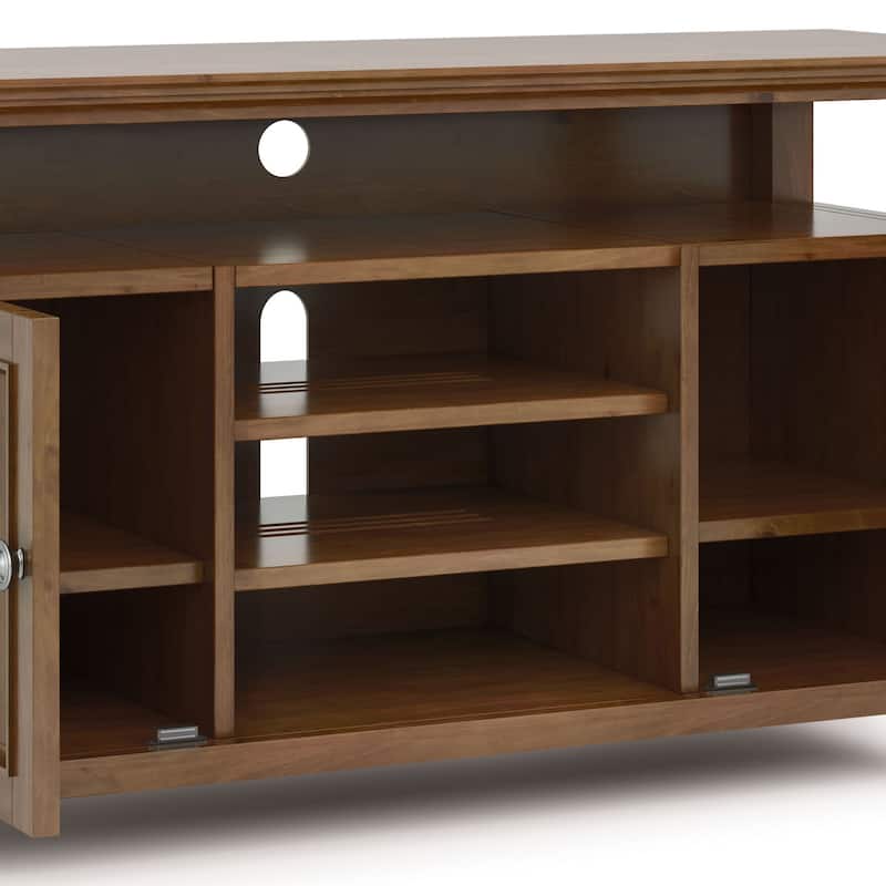 WYNDENHALL Halifax 54 inch Wide Solid Wood Transitional TV Stand - 54'' W x 18.9'' D x 31.9'' H