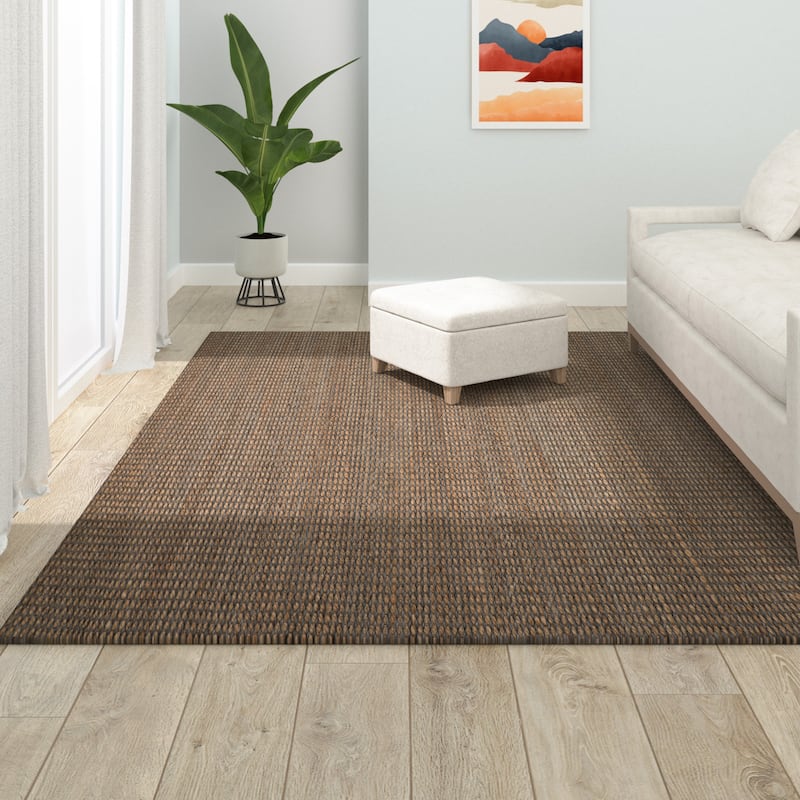 Sevita Farmhouse Jute and Wool Blend Indoor Area Rug
