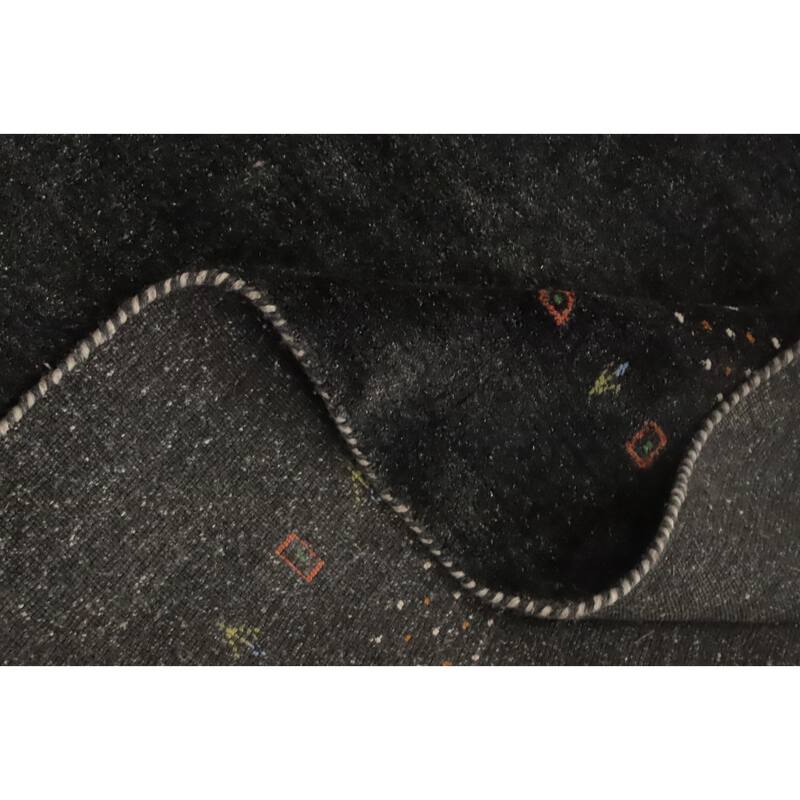 Hand Knotted Oriental 100% Wool Carpet Tribal Animal Pictorial Greys & Charcoal Gabbeh Area Rug - 10' 0'' X 9' 10''