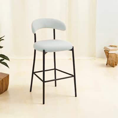 26" Teddy Fabric Bar Stools with Footrest