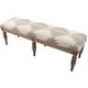 preview thumbnail 1 of 4, Clarita Kilim Upholstered Wood Bench Brown