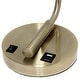 preview thumbnail 16 of 35, Lalia Home Modern Iron Desk Lamp with USB Port and Glass Shade - N/A