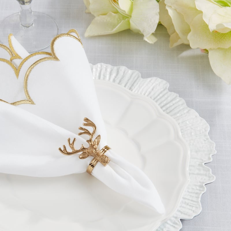 Reindeer Design Napkin Ring (Set of 4)
