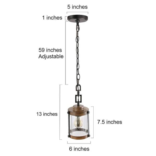 The Gray Barn Farmhouse 1-Light Cylinder Pendant Glass Lighting for Kitchen Island
