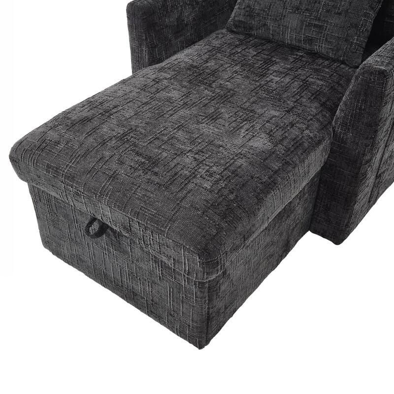 Multifunctional Lazy Person Sofa Recliner can be Stored Storage Backrest with Cell Phone Bracket Single Leisure Chair