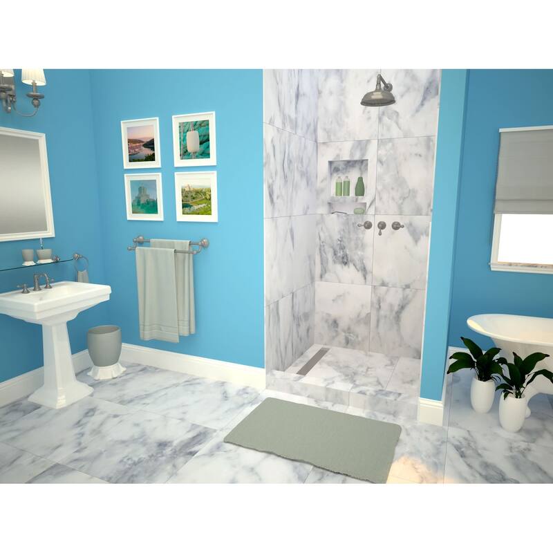 Tile Redi RT4848LPVCS Redi Trench 48" x 48" Square Shower Base with