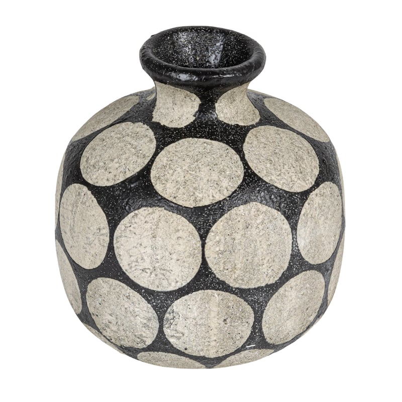 Terracotta Vase with Wax Relief Dots