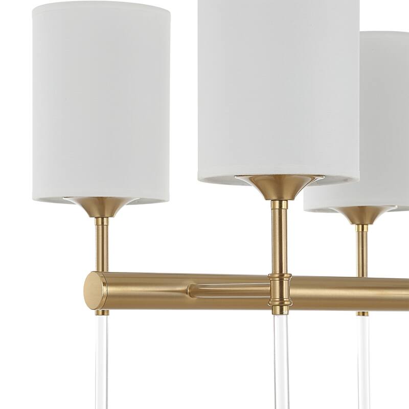 8-Light Linear Ceiling Chandelier - 43.5"