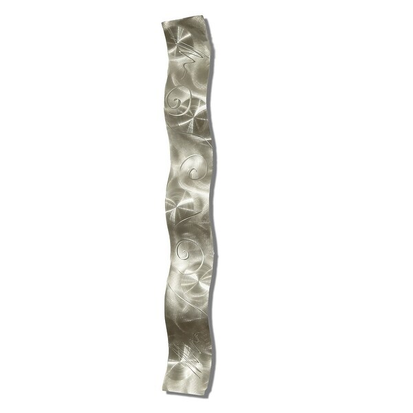 Statements2000 Modern 3D Metal Wall Art Accent Sculpture Jon Allen Silver Wave