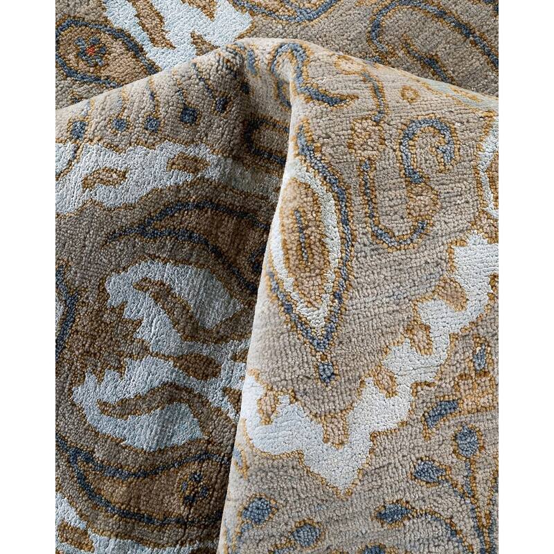 Ikat One-of-a-Kind Handmade Area Rug, Beige - 8' 1" x 10' 2"