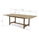 preview thumbnail 8 of 14, 9pc Solid Teak Outdoor Patio Dining Set - 9 Piece