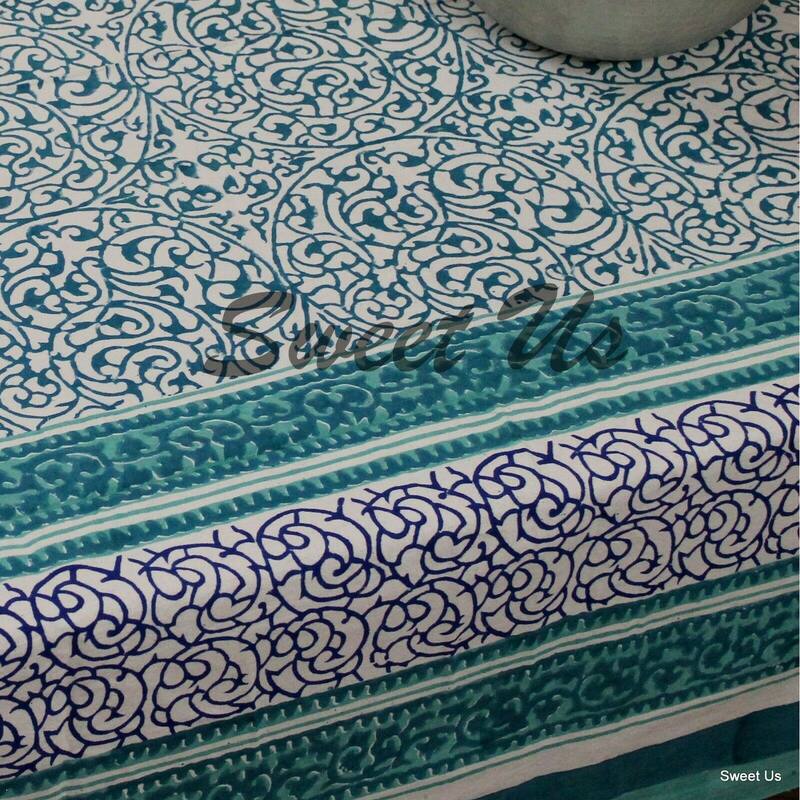 Cotton Heavenly Floral Tablecloth Rectangle - 70 x 104 in