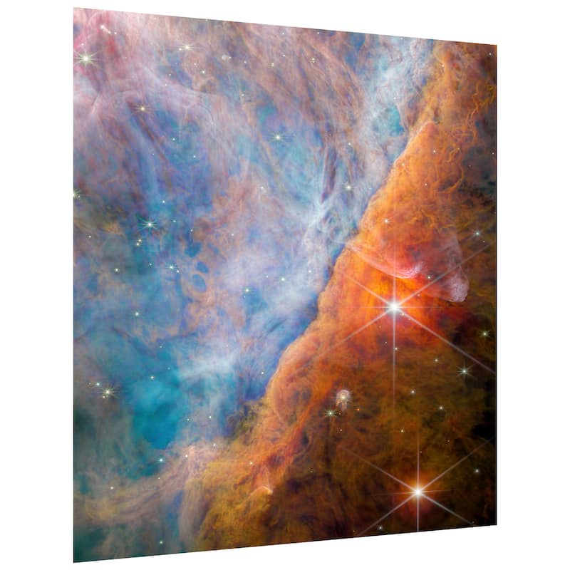 Empire Art Direct Shimmering Orion Nebula Printed Tempered Glass Wall Art - Multi-Color