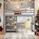 preview thumbnail 11 of 16, Twin Size Loft Bed With Shelves,Desk and Writing Board for Home