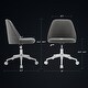 preview thumbnail 31 of 33, Home Office Chair Twill Fabric Ergonomic Desk Chair Computer Task Chair Vanity Chair