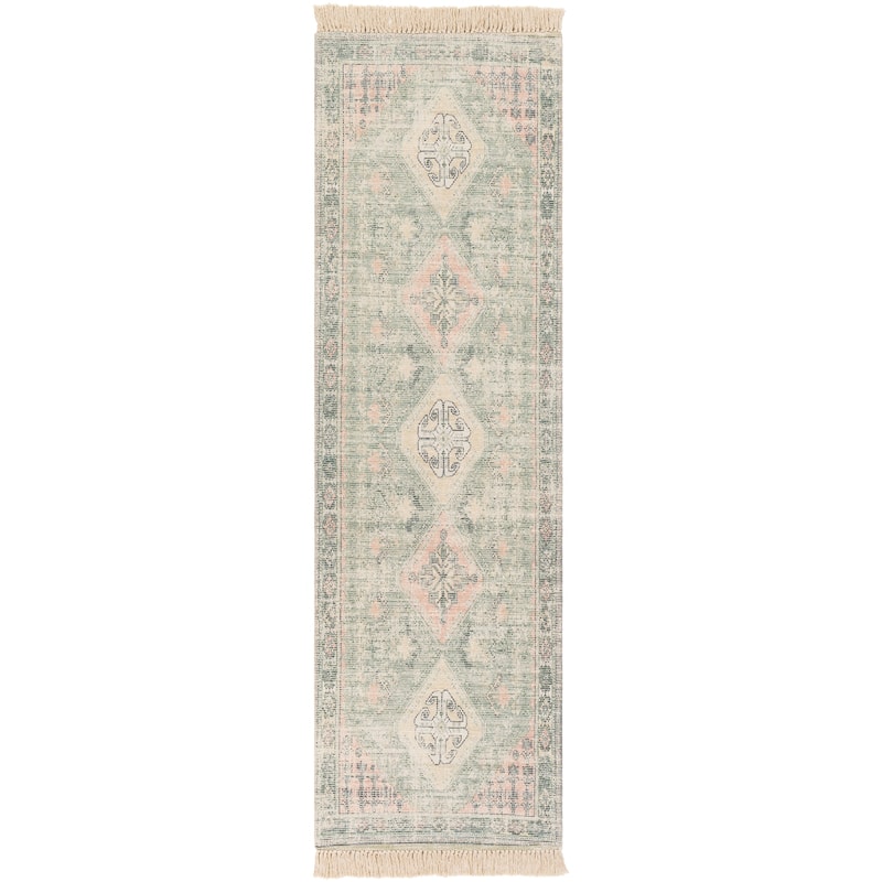 Livabliss Hermione Handmade Triple Medallion Cotton Area Rug