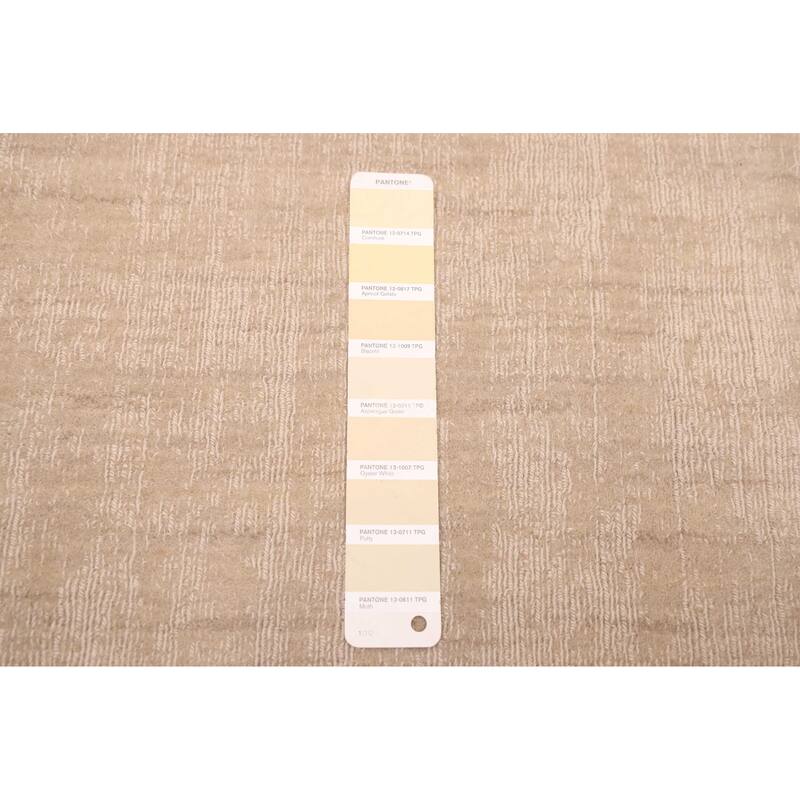 ECARPETGALLERY Hand Loomed Kashkuli Gabbeh Light Khaki Wool Rug - 7'11 x 11'4