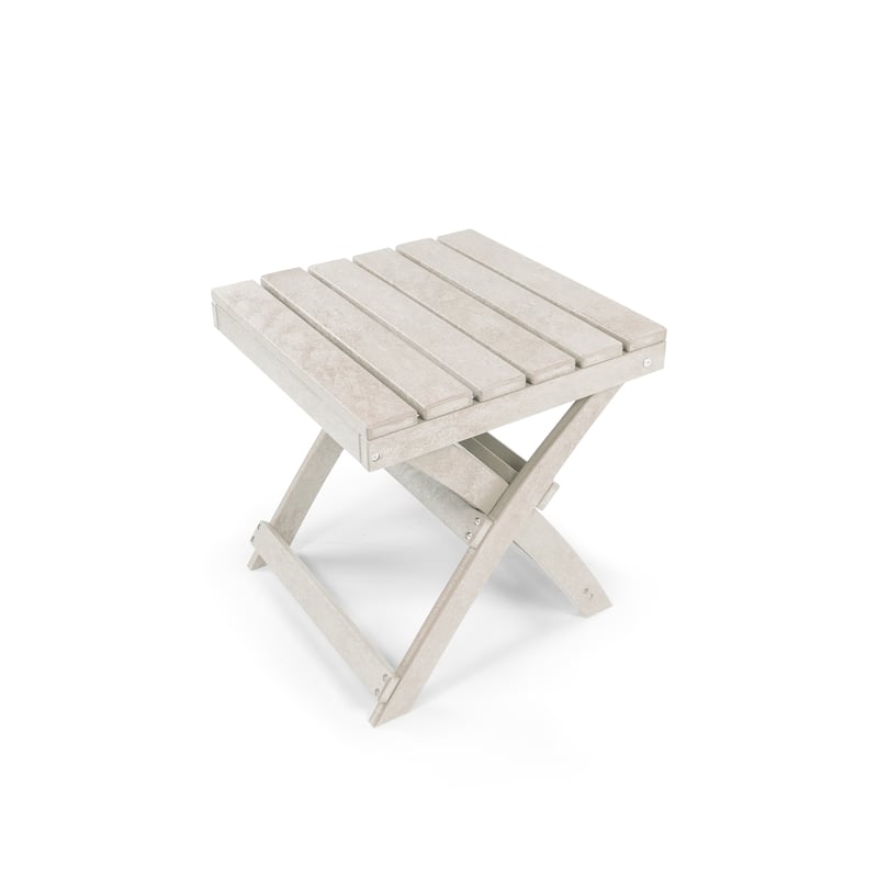 Santorini Fully Assembled All-Weather Recycled HDPE Outdoor Folding Side Table