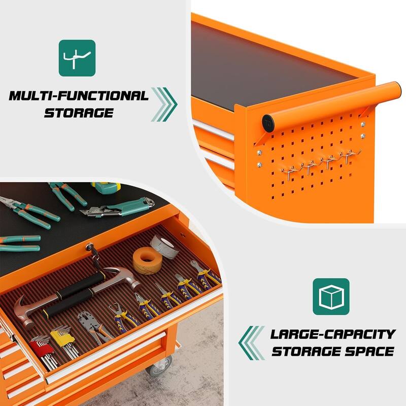 7-Drawer Rolling Tool Chest Toolbox with Keyed Locking