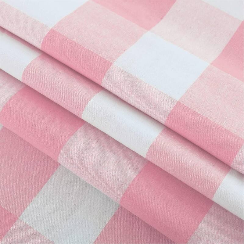 Pink Buffalo Check Curtains 108" Farmhouse