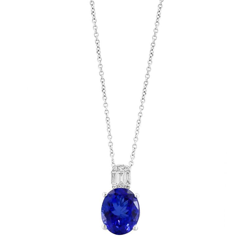 EFFY 14K Gold Diamond,Tanzanite Pendant Necklace
