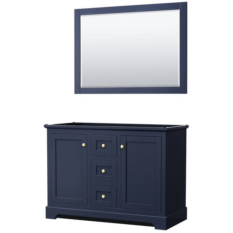 Wyndham Collection Avery 48" Double Free Standing Vanity Cabinet -
