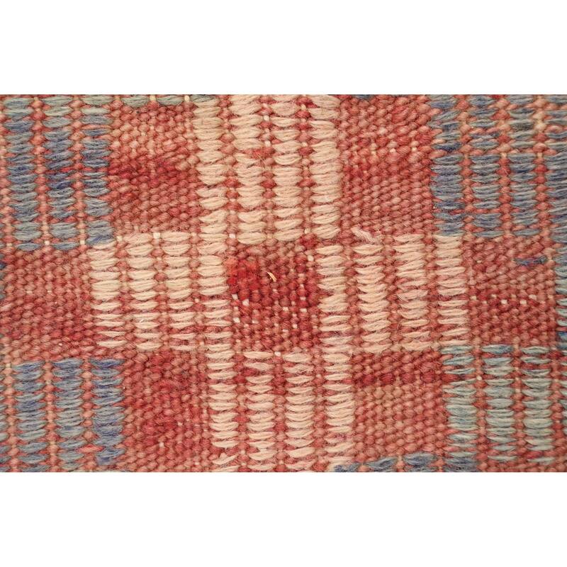 Hand Woven Oriental 100% Wool Carpet Southwestern Tribal Multi-Colored Kilim Area Rug - 9' 5'' X 5' 9''