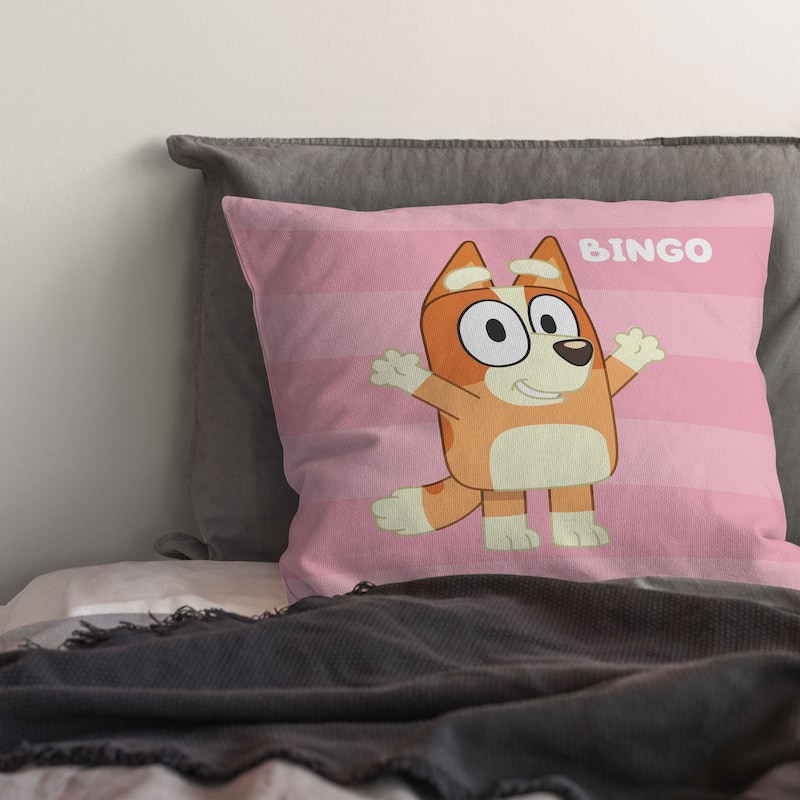 Bluey Roll Call Bingo 18 Inch Throw Pillow