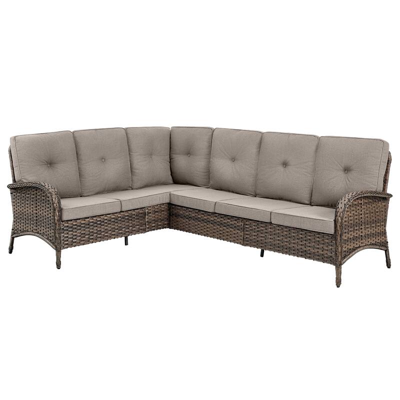 Outdoor PE Rattan Patio Conversation Set