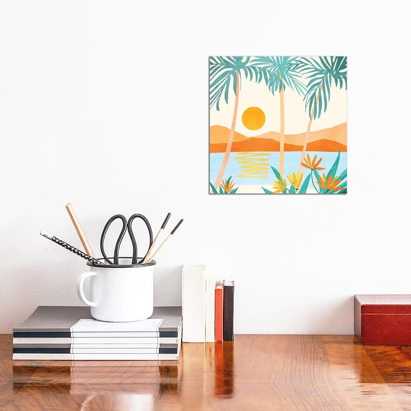 iCanvas "Bali Sunset" by Modern Tropical Canvas Print - 12x12x1.5