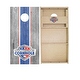 preview thumbnail 1 of 4, Grey and Blue Stripes Regulation 2x4 Cornhole Board Set All-Weather - Include Carrying Case