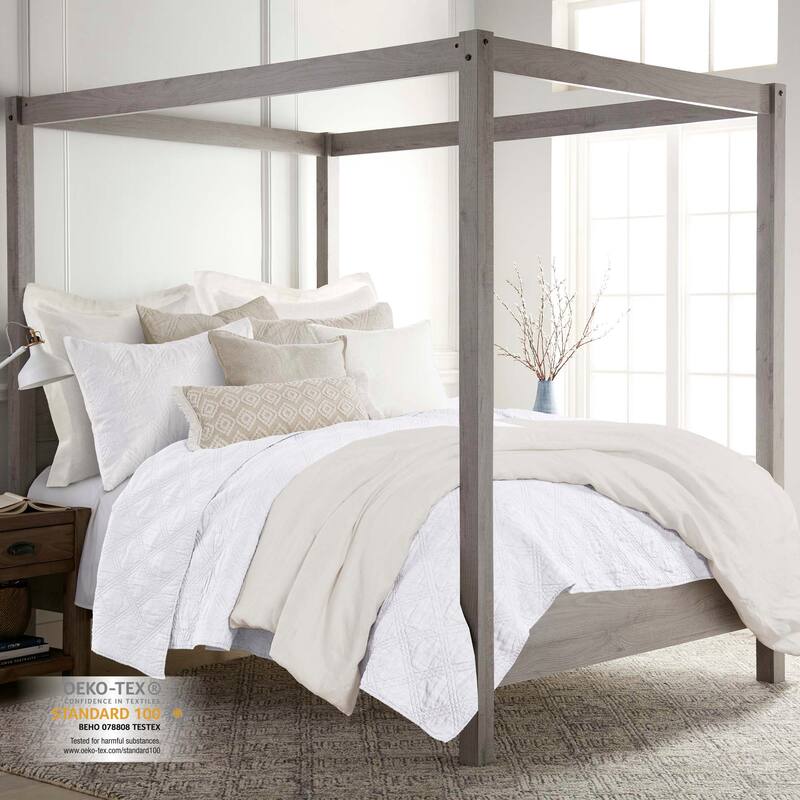 Washed Linen White Full/Queen Quilt - Levtex Home