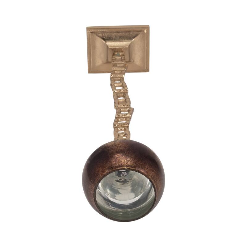 Sagebrook Home Modern Glam Metal Gold Novelty Tealight Holder With Base