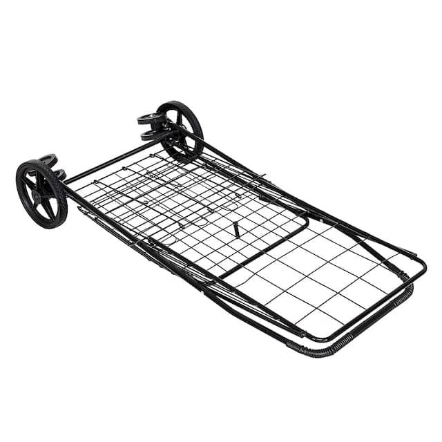 Utility Folding Easy-storage Shopping Cart with Swivel Wheels