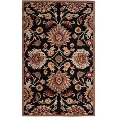 Patchway Handmade Classic Floral Wool Area Rug