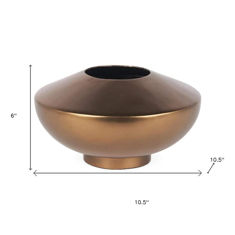 6" Antiqued Bronze Metal Table Vase - 10.50