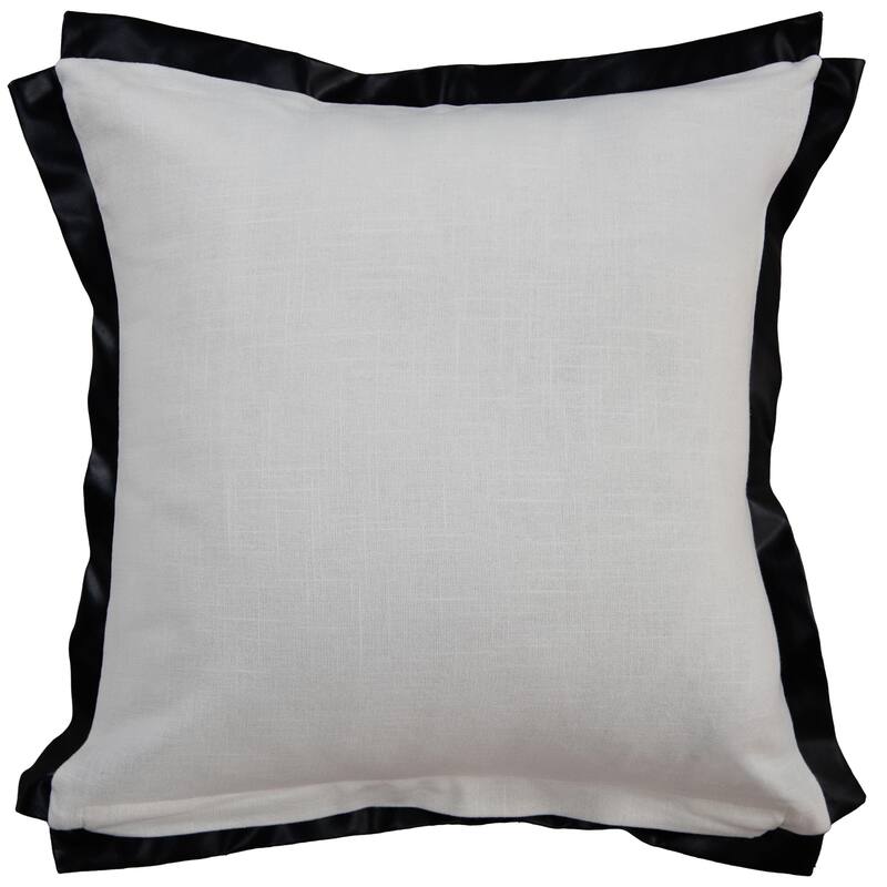 Rizzy Home Modern Leather Flange Throw Pillow, 20x20
