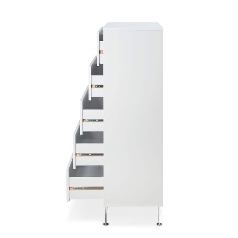 Five Drawers Dresser with Metal Handles