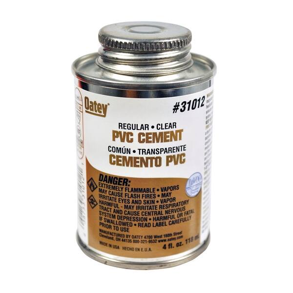 Oatey 31012 PVC Regular Cement, 4 Oz, Clear Bed Bath & Beyond 19973896