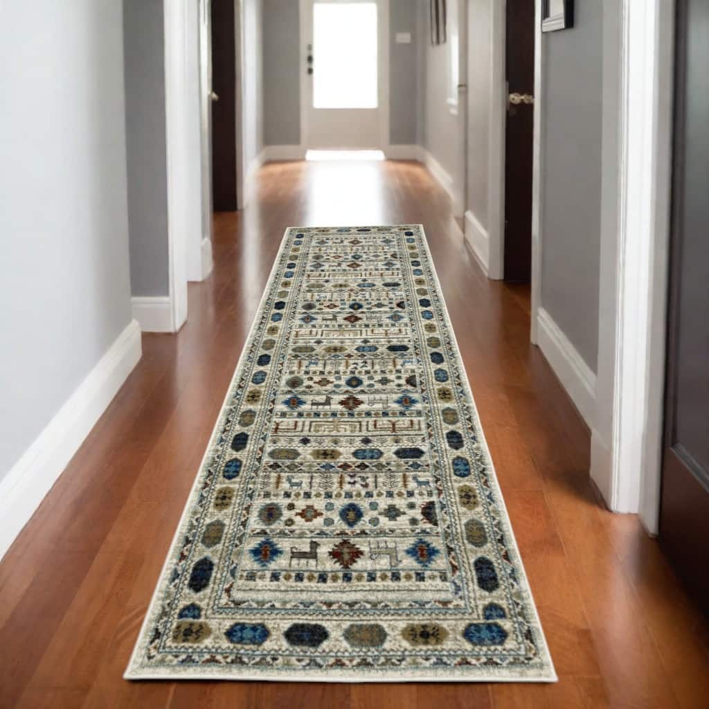 HomeRoots Tribal Bohemian Runner Area Rug