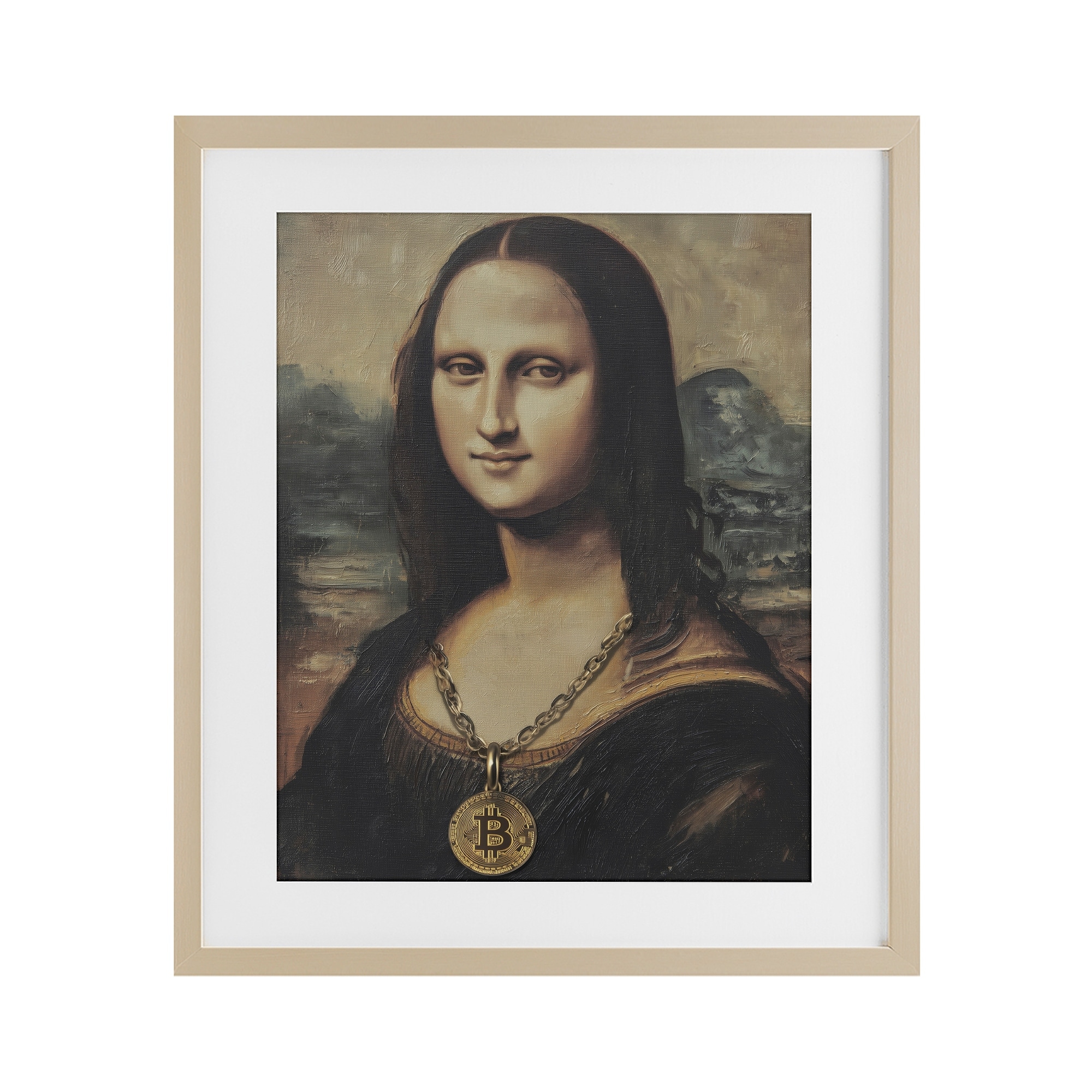 Stupell Iconic Bitcoin Smile Classic Under Glass Framed Design By Svetlana Aleynikova