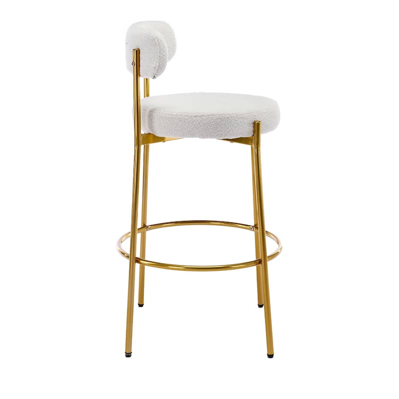 Counter Height Bar Stools Set of 2 Modern Armless Chairs