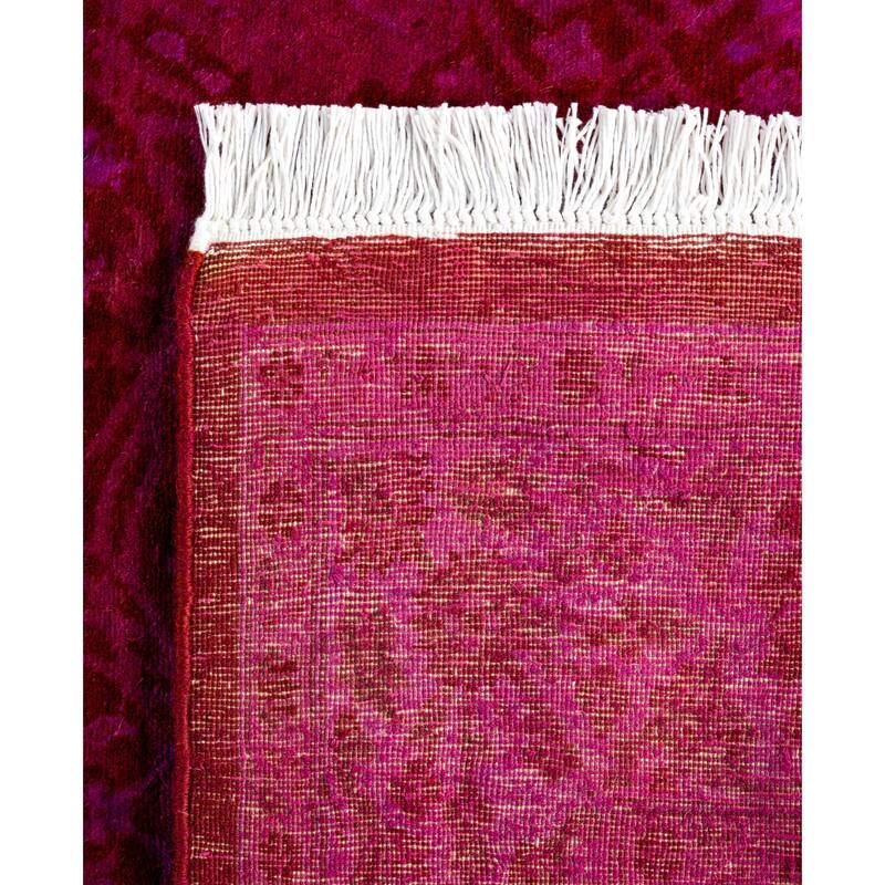 Overdyed One-of-a-Kind Hand-Knotted Area Rug - Red - 3' 0" x 7' 4"