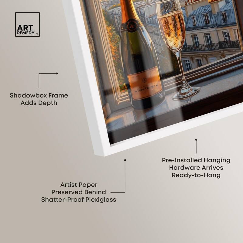 Classy Drink in Paris Shadowbox by Art Remedy