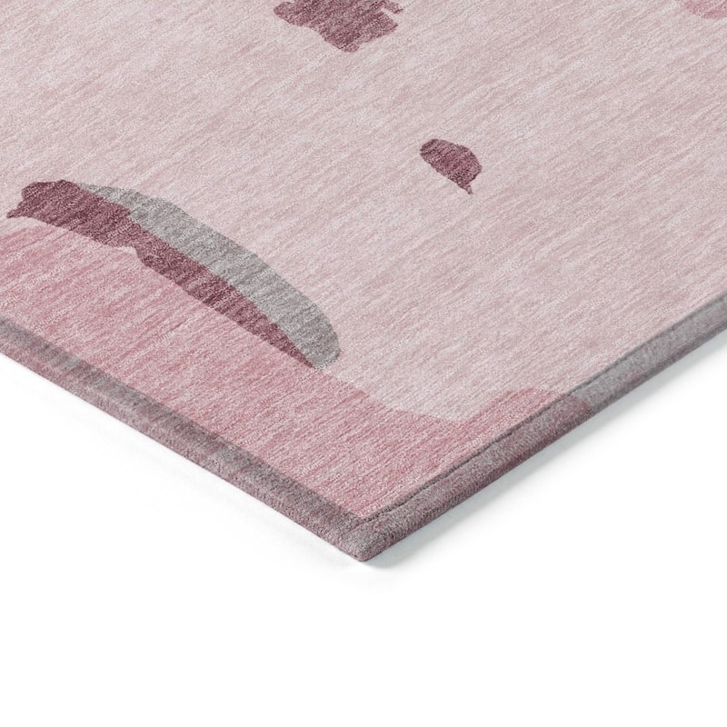 Machine Washable Indoor/ Outdoor Abstract Glam Chantille Rug