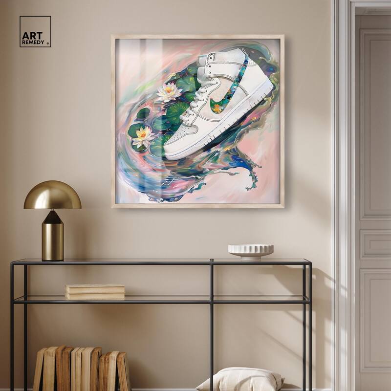 Lilypads Sneaker Splash Shadowbox by Art Remedy