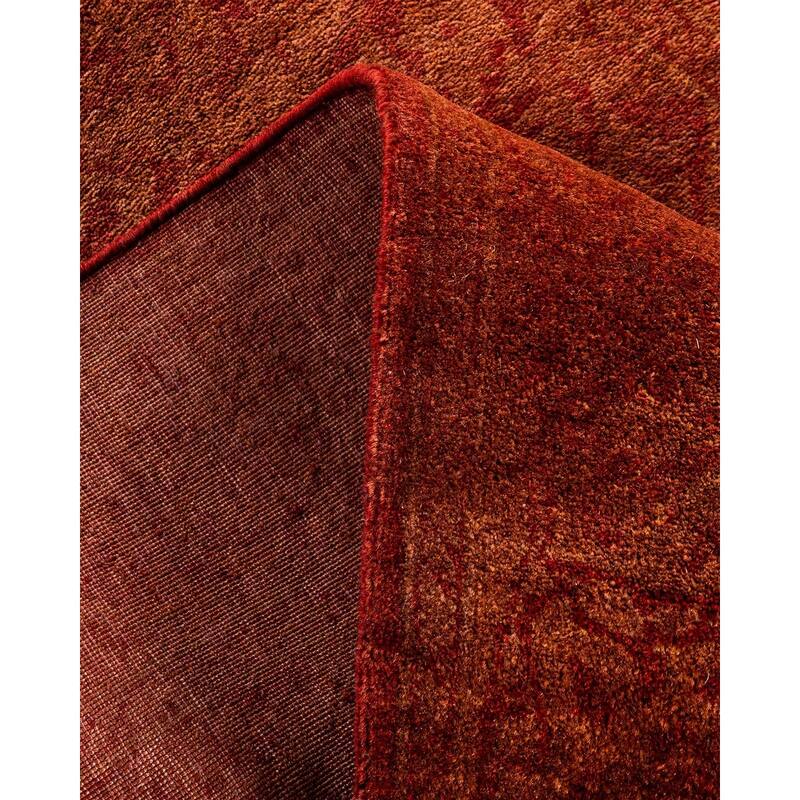 Contemporary Overdyed Wool Hand Knotted Runner - 2' 7" x 17' 5"