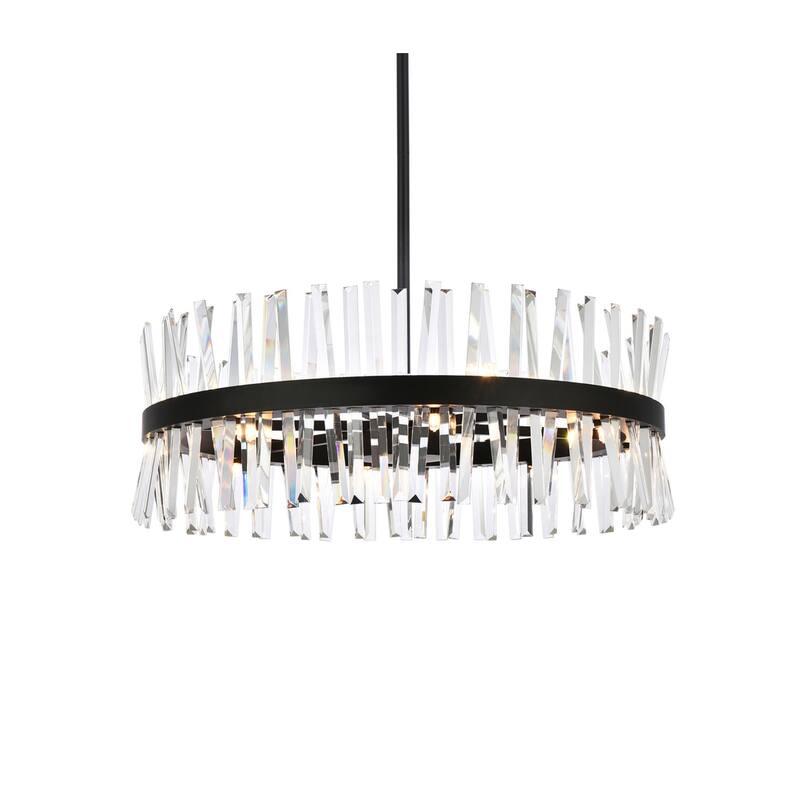 Indigo Home 32 inch crystal round chandelier light