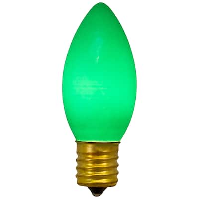 Pack of 4 Green C9 Opaque Christmas Replacement Bulbs - 3"