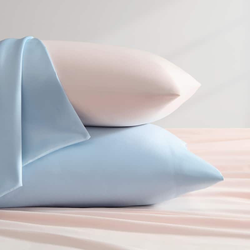 Laura Ashley Satin Bliss Solid Sheet Set